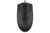 OP-550S Wired Mouse Silent Click USB Black with Teflon feet
