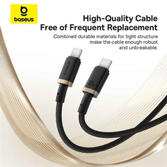 Baseus Dura Fast Charging Cable Type-C to Type-C 100W Gold+Black