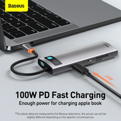 Baseus Metal Gleam Series 8 in 1 Type-C Multifunctional Hub