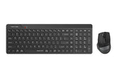 FG2400 Air2 A4tech Fstyler 2.4G Wireless Power-Saving QuietKey Combo Set (FGK23+FG45S Air2) Black US Layout