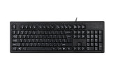 KRS-83 A4tech Comfortkey Wired Natural_A Shape Keyboard USB (Black) US Layout