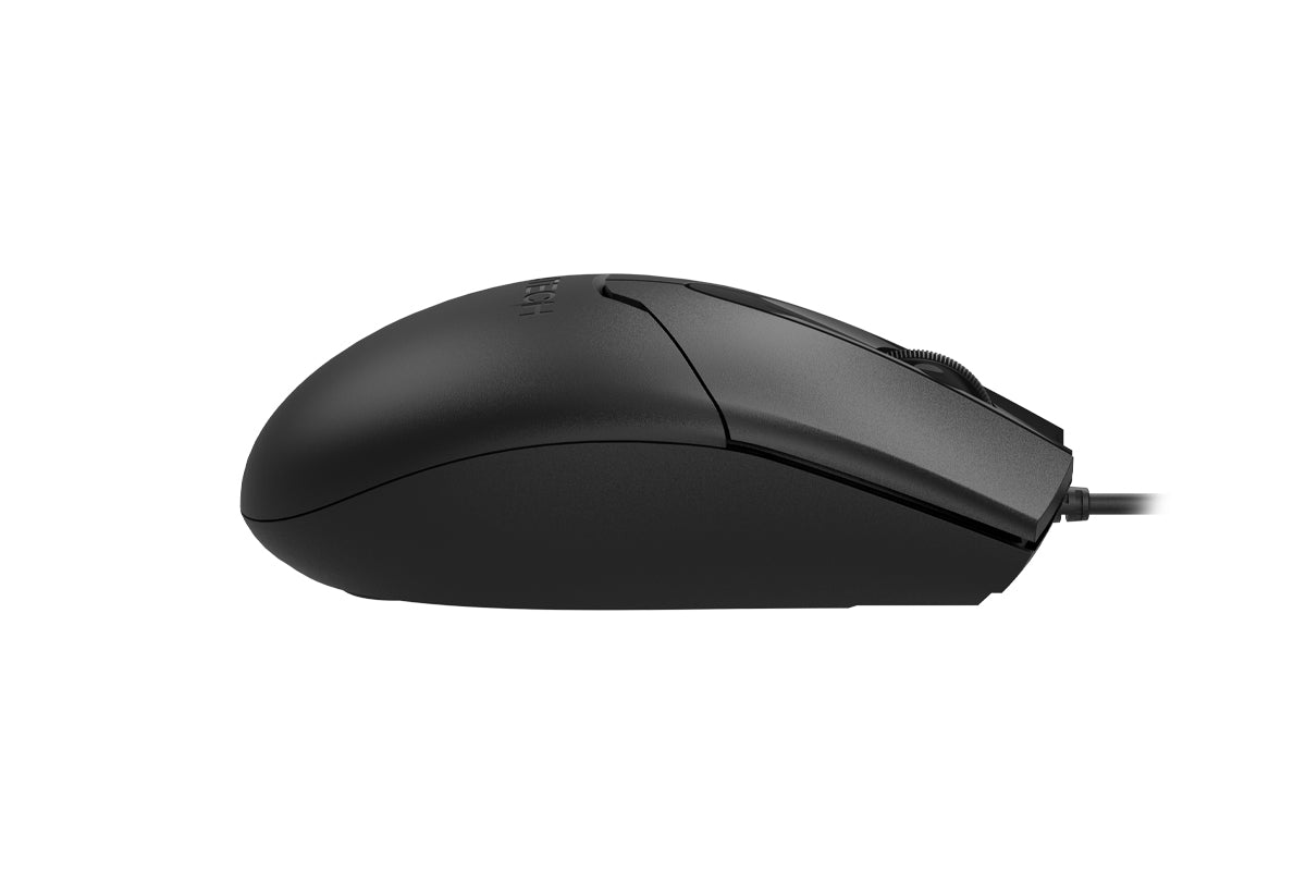 OP-550S Wired Mouse Silent Click USB Black with Teflon feet