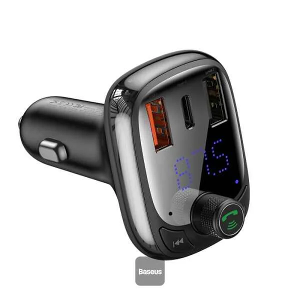 Baseus T Shaped S-13 Car Bluetooth MP3 Player (PPS Fast Charger Edition)