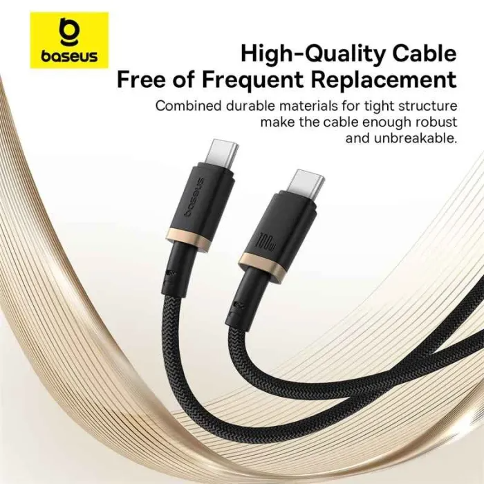 Baseus Dura Fast Charging Cable Type-C to Type-C 100W Gold+Black