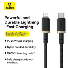 Baseus Dura Charging Cable USB-C to iP 20W 1m/2m