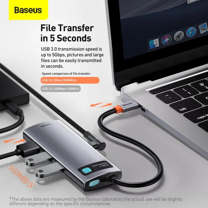 Baseus Metal Gleam Series 6 in 1 Type-C Multifunctional Hub