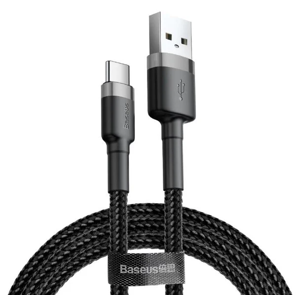 Baseus Cafule Fast Charging Cable USB To Type C 3A Gray + Black