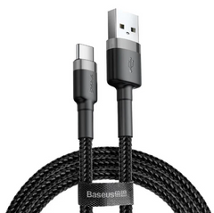 Baseus Cafule Fast Charging Cable USB To Type C 3A Gray + Black