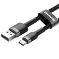 Baseus Cafule Fast Charging Cable USB To Type C 3A Gray + Black