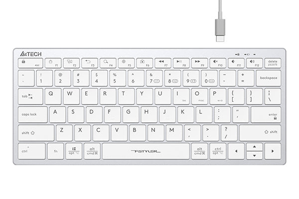FBX51C A4tech Fstyler Bluetooth & 2.4G Scissor Switch Compact Keyboard Type C, US Layout
