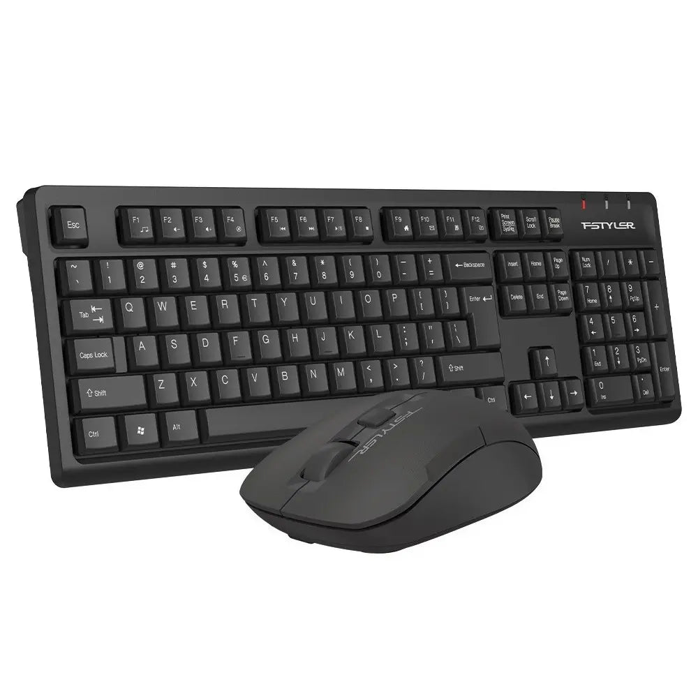 FG1200S A4tech Fstyler 2.4G Multimedia Wireless Desktop Set (FGK12+FG16S Silent Click) USB Black,US Layout