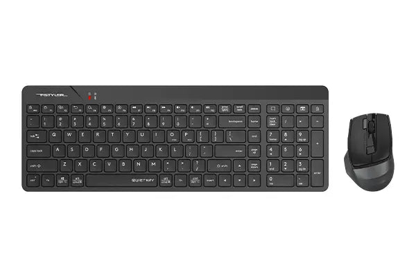 FG2400 Air2 A4tech Fstyler 2.4G Wireless Power-Saving QuietKey Combo Set (FGK23+FG45S Air2) Black US Layout