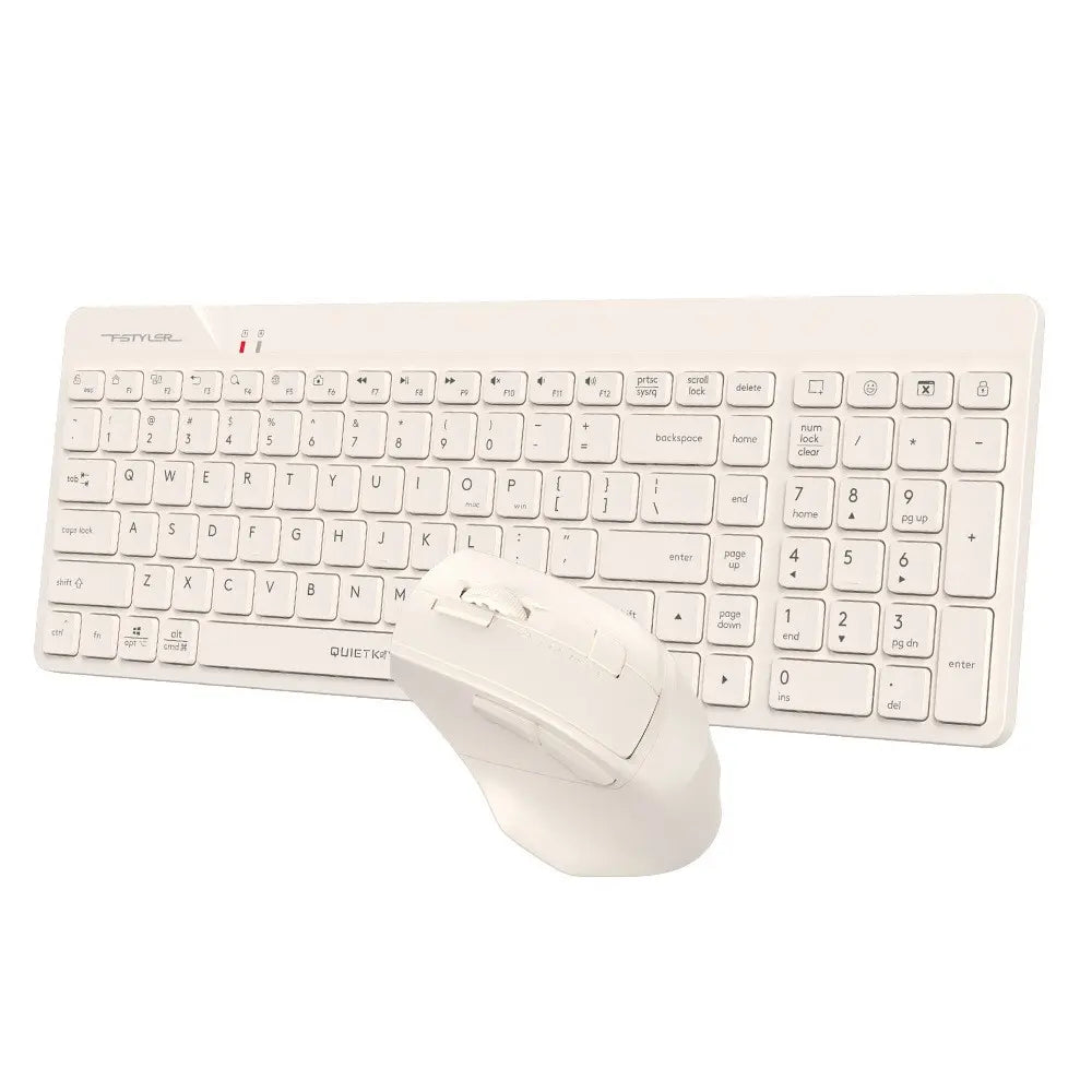 FG2400 Air2 A4tech Fstyler 2.4G Wireless Power-Saving QuietKey Combo Set (FGK23+FG45S Air2) Black US Layout