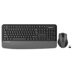 FG2500S Plus A4tech/Fstyler 2.4G Multimedia Wireless Desktop Set (FGK20+FG55S Plus Silent Click) Grey,US Layout
