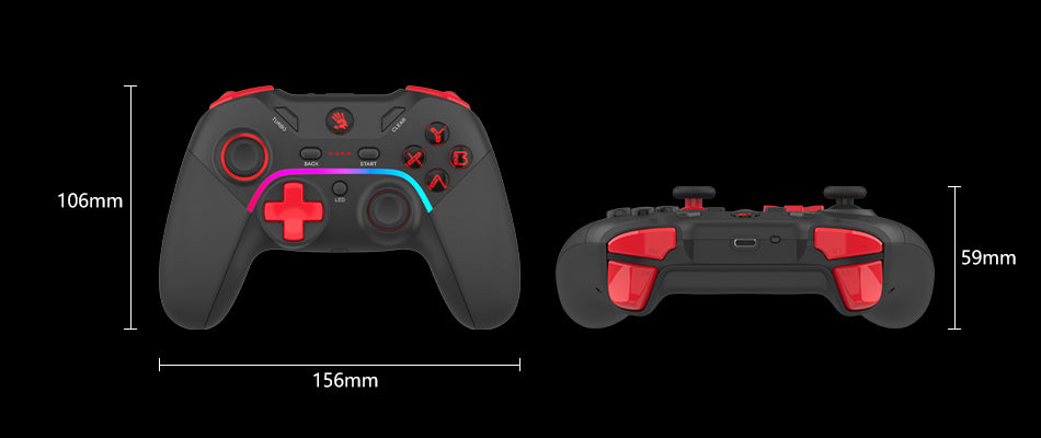 GPW70 Bloody Gamepad Dual Mode 2.4G Wireless & USB Wired Connection Sports Black