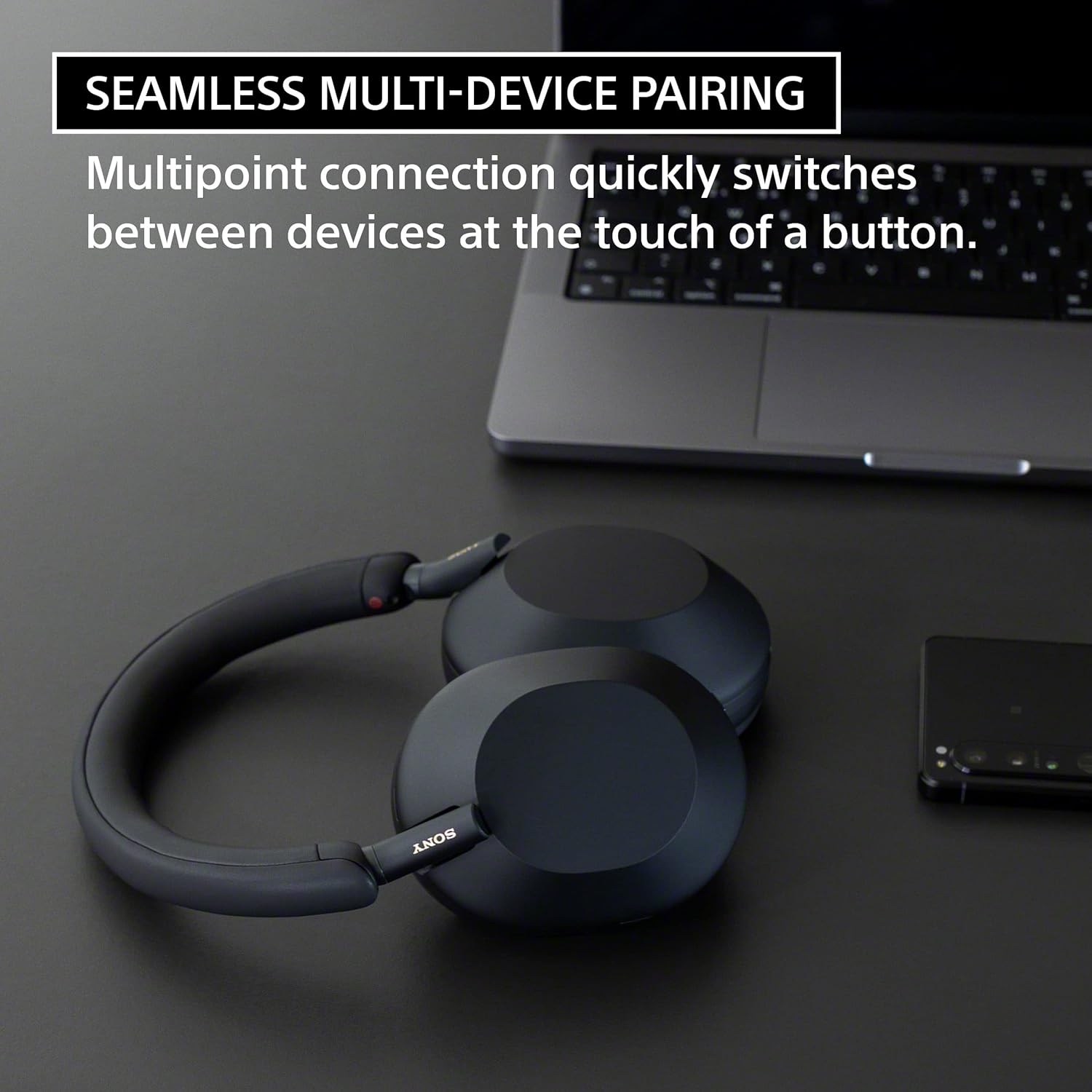 Sony WH-1000XM6 The Best Noise Canceling Wireless Headphones, HD NC Processor QN3, 12 Microphones, Adaptive NC Optimizer, Mastered by Engineers, Studio-Quality, 30-Hour Battery, Black