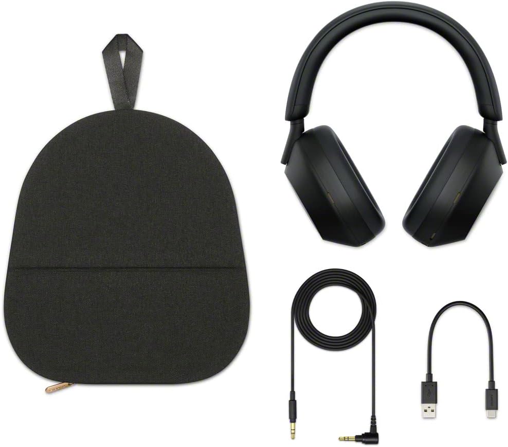 Sony WH-1000XM5 Premium Noise Canceling Headphones, Auto NC Optimizer, 30-Hour Battery, Alexa Voice Control, Black
