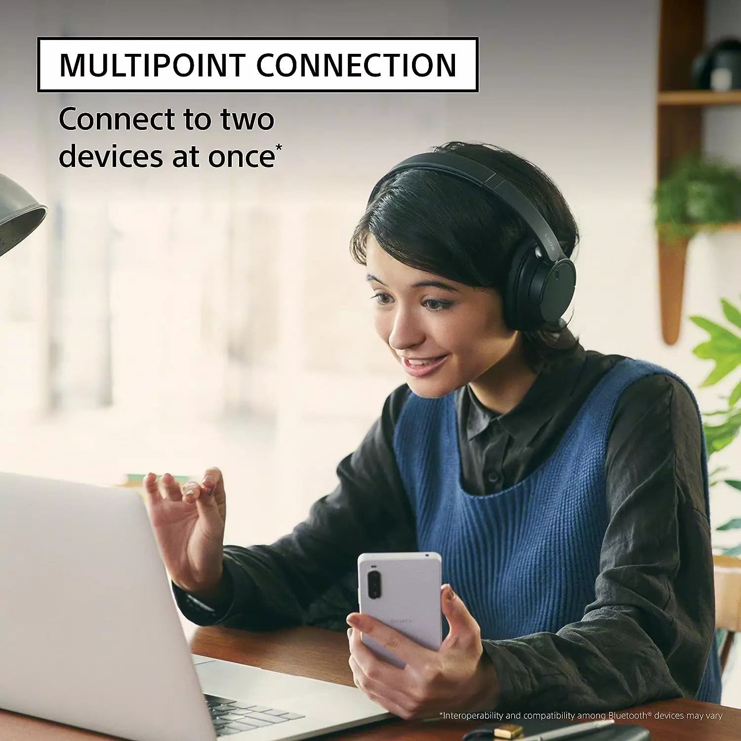 Sony WH-CH720N Noise Canceling Wireless Headphones Bluetooth Over The Ear Headset with Microphone and Alexa Built-in – Black