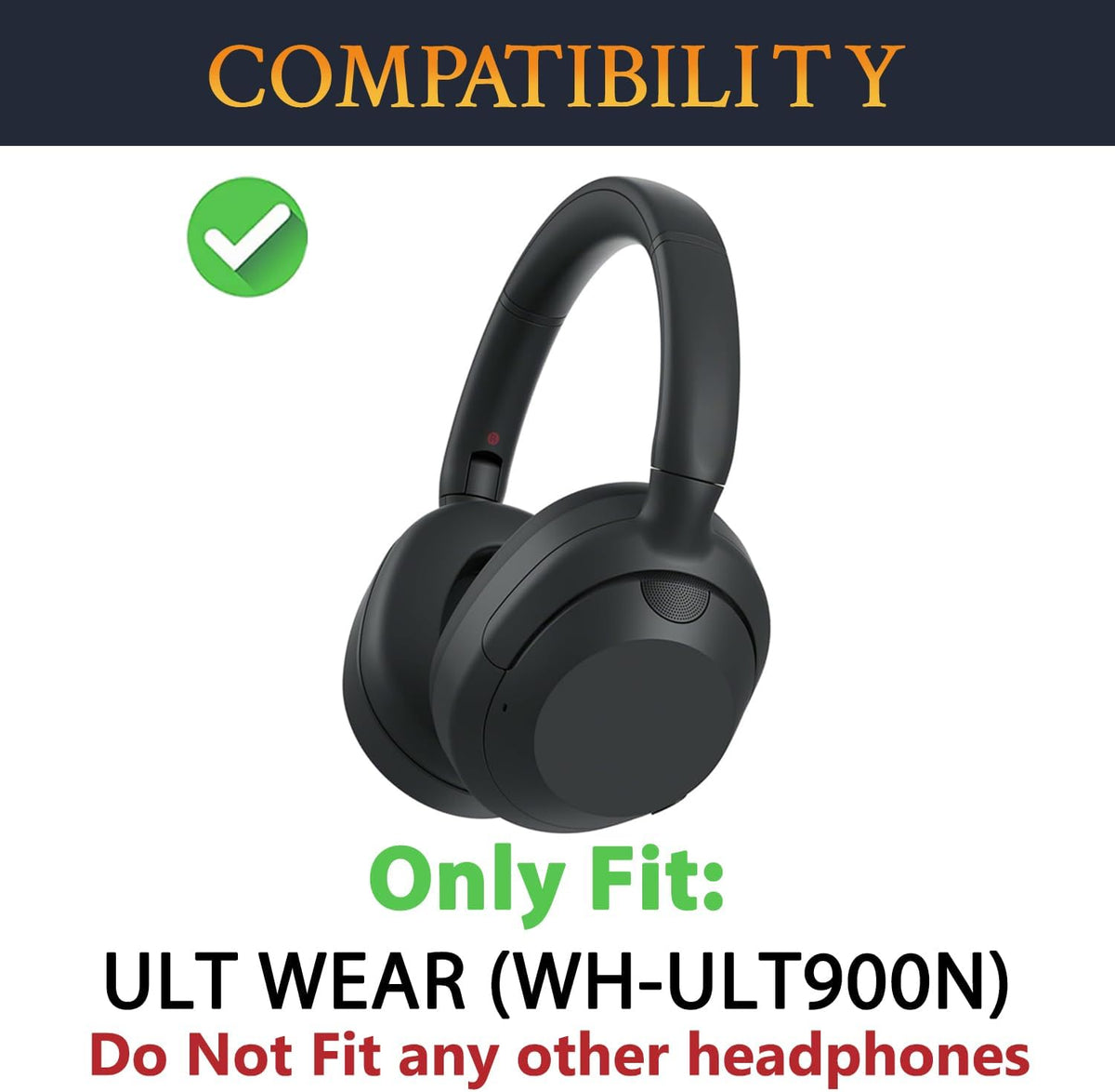 Sony WH-ULT900N Over- Head Bluetooth Noise Cancelling Headphones – Black