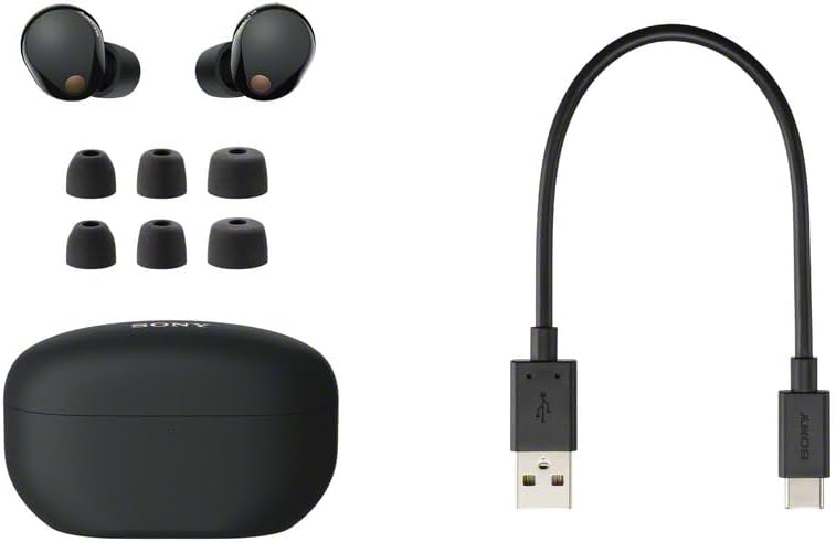Sony WF-1000XM5 Premium Noise Cancelling Truly Wireless Bluetooth Earbuds & in-Ear Headphones with Alexa Built-in, Black